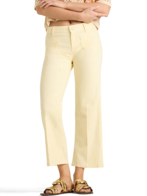 Cambio Damskie spodnie materiałowe - Tess Kobiety Bawełna żółty,