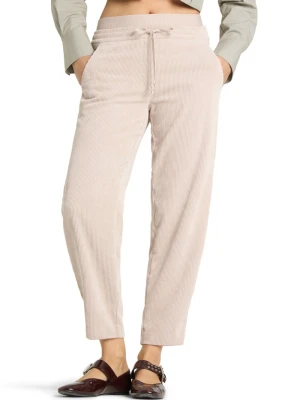 Cambio Damskie spodnie sztruksowe - Eden Kobiety beżowy jednolity,