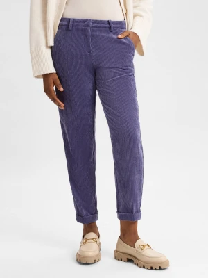 Cambio Damskie spodnie sztruksowe - Krystal Kobiety Sztuczne włókno lila jednolity,