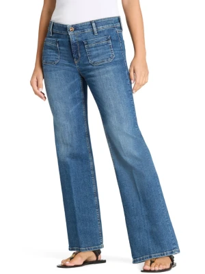 Cambio Dżinsy - Tess Pocket Kobiety Bawełna niebieski jednolity,