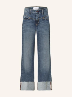 Cambio Dżinsy Z Szerokimi Nogawkami Antonia blau 5068 faded cross fringed