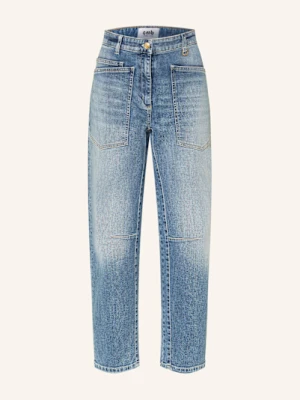 Cambio Jeansy Cropped Ocean blau