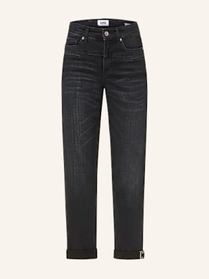 Cambio Jeansy Cropped Pearlie schwarz