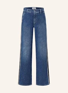 Cambio Jeansy Flare Alek Z Lampasami blau