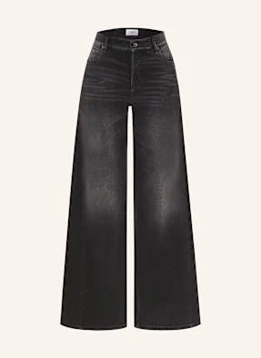 Cambio Jeansy Flare Palazzo Patch schwarz