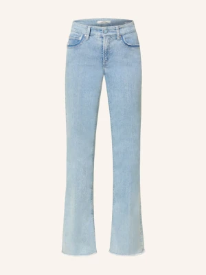 Cambio Jeansy Flare Paris blau 5128 contrast bleached & fring
