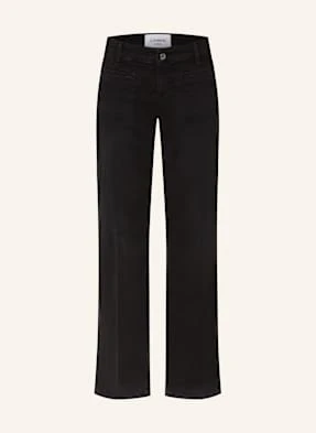 Cambio Jeansy Flared Leg Tess schwarz