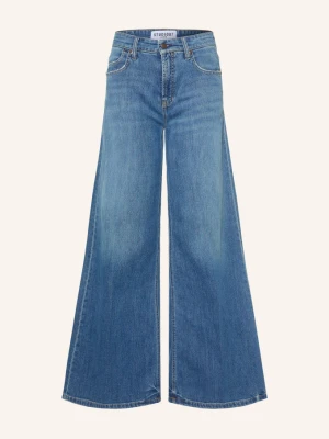 Cambio Jeansy Flared Palazzo blau 5257 slub mid used