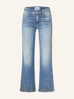 Cambio Jeansy Francesa Z Wykończeniem Ozdobnymi Kamykami blau