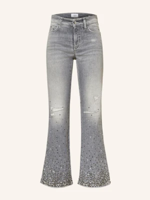 Cambio Jeansy Franesca Z Ozdobnymi Kamykami grau