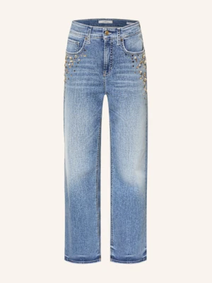 Cambio Jeansy Gini Z Ozdobnymi Kamykami blau