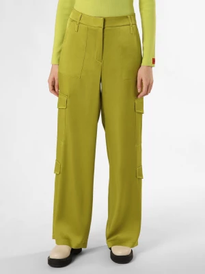 Cambio Spodnie - Amelie Kobiety Acetat zielony jednolity,