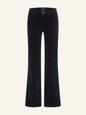 Cambio Spodnie Bootcut Paris Z Aksamitu blau