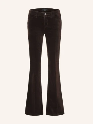 Cambio Spodnie Bootcut Paris Z Aksamitu braun 771 choco spill