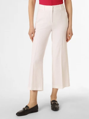 Cambio - Spodnie damskie z dodatkiem lnu – California, biały
