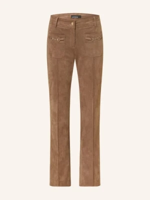 Cambio Spodnie Farah Z Imitacji Skóry braun