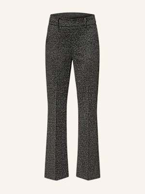 Cambio Spodnie Francoise Z Błyszczącą Przędzą schwarz