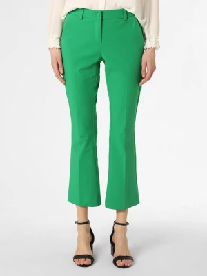 Cambio Spodnie Kobiety Bawełna zielony jednolity,