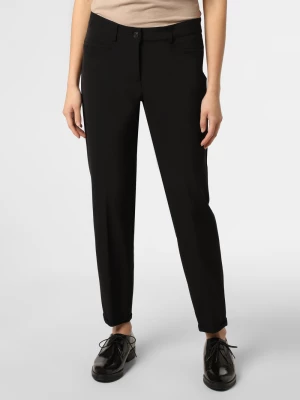 Cambio Spodnie Kobiety Sztuczne włókno czarny jednolity,