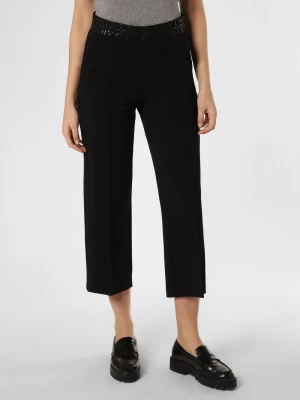 Cambio Spodnie Kobiety Sztuczne włókno czarny jednolity,