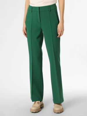 Cambio Spodnie Kobiety Sztuczne włókno zielony jednolity,