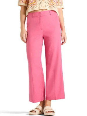 Cambio Spodnie z dodatkiem lnu Kobiety Bawełna wyrazisty róż,