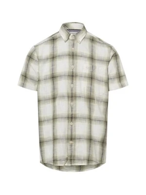 Camel Active Męska koszula casual Mężczyźni Regular Fit Bawełna biały|zielony w kratkę,