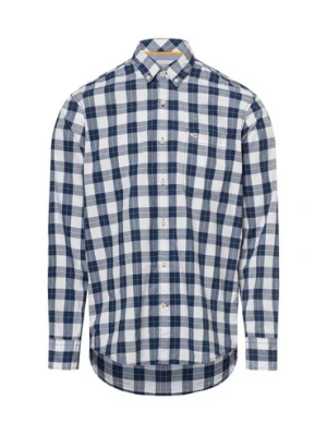 Camel Active Męska koszula casual Mężczyźni Regular Fit Bawełna niebieski|biały w kratkę,