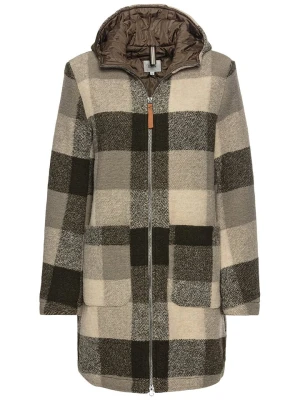 Camel Active Płaszcz przejściowy w kolorze beżowo-czarnym rozmiar: 40