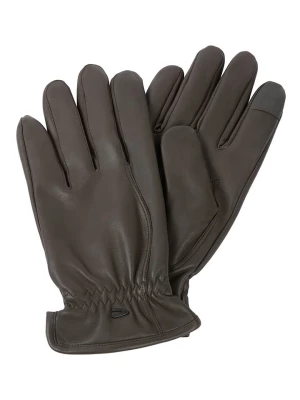 Camel Active Skórzane rękawiczki w kolorze brązowym rozmiar: M