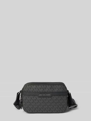 Camera bag z aplikacja z logo model 'Hudson' Michael Kors Czarny