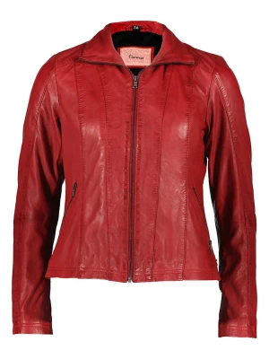 Caminari Skórzana kurtka "Ale" w kolorze czerwonym rozmiar: 38