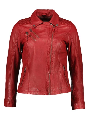 Caminari Skórzana kurtka "Amira" w kolorze czerwonym rozmiar: 36