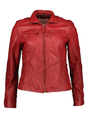 Caminari Skórzana kurtka "Evia" w kolorze czerwonym rozmiar: 36