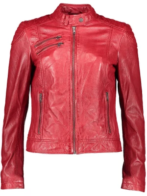Caminari Skórzana kurtka "Vera" w kolorze czerwonym rozmiar: 48