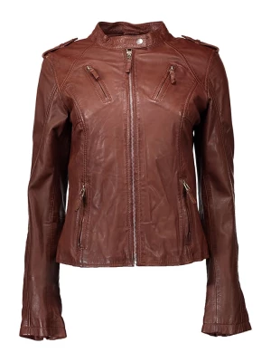 Caminari Skórzana kurtka w kolorze brązowym rozmiar: L
