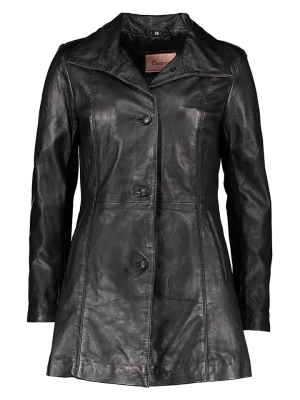 Caminari Skórzany płaszcz "Phia" w kolorze czarnym rozmiar: 48