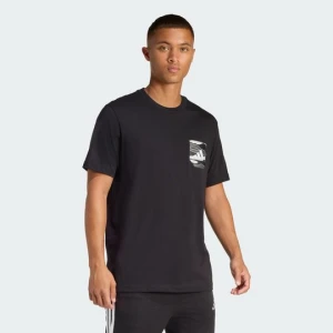 CAMO WOVEN POCKET GRAPHIC T-SHIRT Adidas czarny