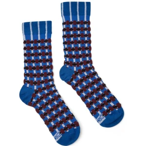 CAMPER Ado Socks - Unisex Skarpetki - Niebieski, Kasztanowy, Biały, Tkanina