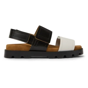 CAMPER Brutus Sandal - Sandały dla Kobiety - Czarny, Biały, Skóra licowa