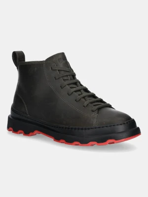 Camper buty wysokie skórzane Brutus+ męskie kolor zielony K300535-003