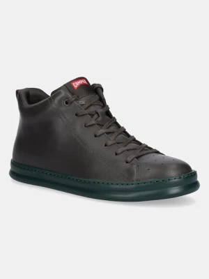 Camper buty wysokie skórzane Runner Four męskie kolor zielony K300347-015