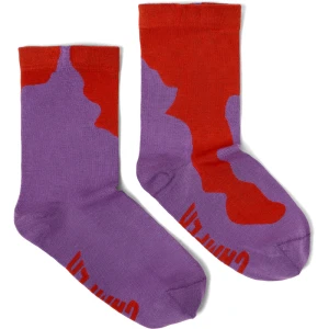 CAMPER Calma Socks PYRATEX® - Unisex Skarpetki - Czerwony,Fiolet, rozmiar L, Tkanina