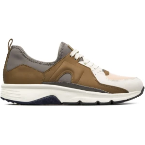 CAMPER Drift - Trampki dla Kobiety - Szary,Brązowy,Biały, rozmiar 35, Skóra licowa/Tkanina