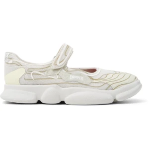 CAMPER Karst - Trampki dla Kobiety - Biały,Szary,Beżowy, rozmiar 36, Tkanina