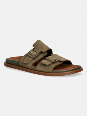 Camper klapki damskie zamszowe Lluc Sandal zielony