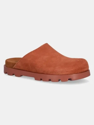 Camper klapki zamszowe Brutus Sandal damskie kolor pomarańczowy K201545-009
