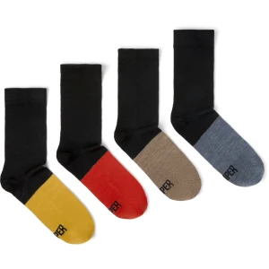 CAMPER Long unisex socks - Unisex Skarpetki - Czarny, Żółty, Beżowy, Tkanina