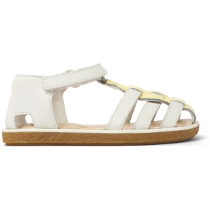 CAMPER Miko - Sandały dla Firstwalkers - Biały,Żółty, rozmiar 21, Skóra licowa