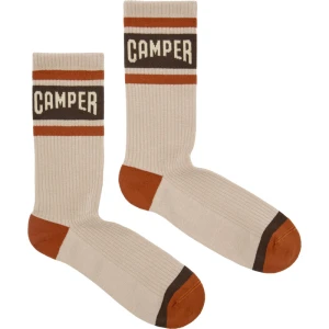 CAMPER Multicolor mid-length socks - Unisex Skarpetki - Beżowy, Czerwony, Brązowy, Tkanina